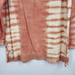 Relativity Women's Large Orange Cream Tie Dye Sweatshirt Tunic Long Sleeve India
