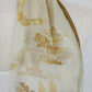 Yellow Gold Scarf Chiffon Monochromatic Design Forest Trees Rectangle 13" x 53"