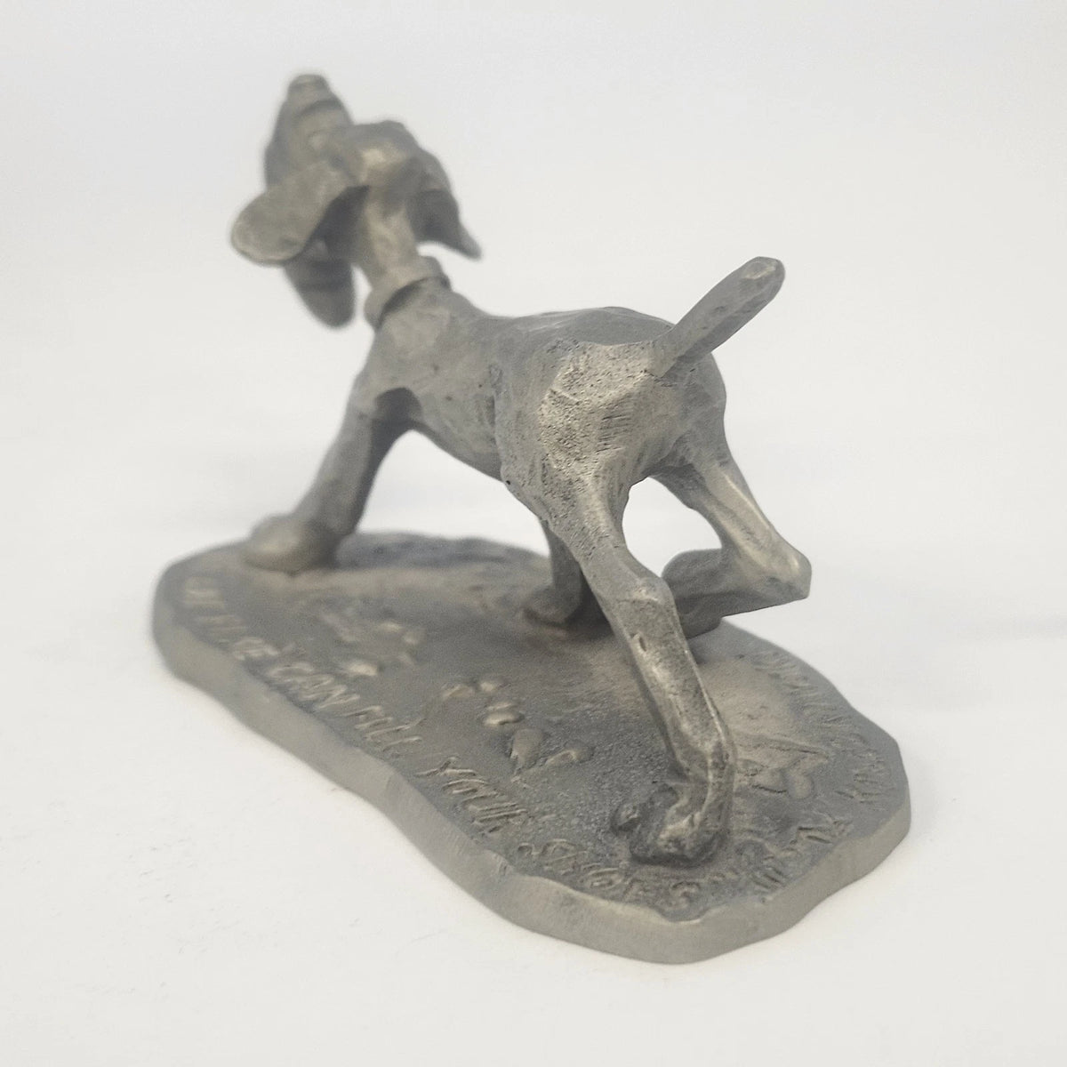 Hallmark Little Gallery Dog Shoe Fine Pewter Figurine Kraczkowski 1975 Vintage