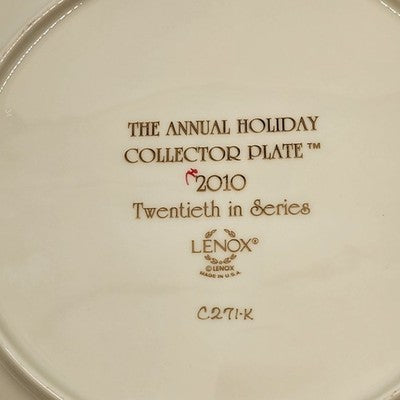 Lenox 2010 Annual Collector Christmas Plate 20th Series Numbered Holiday Skaters
