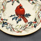 Lenox Accent Luncheon Plate Winter Greeting 9.25" Cardinal Holly Gold Bone China
