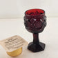 Avon Cape Cod Ruby Red Glass Tea Light Candle Holder Boxed