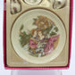 10 Pc Mini White Pink Porcelain Tea Set Kids Toy Collectible Decor