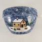 3 Nesting Mixing Bowls Winter Scene Holly Mountain Lodge Cook's Bazaar Gourmet