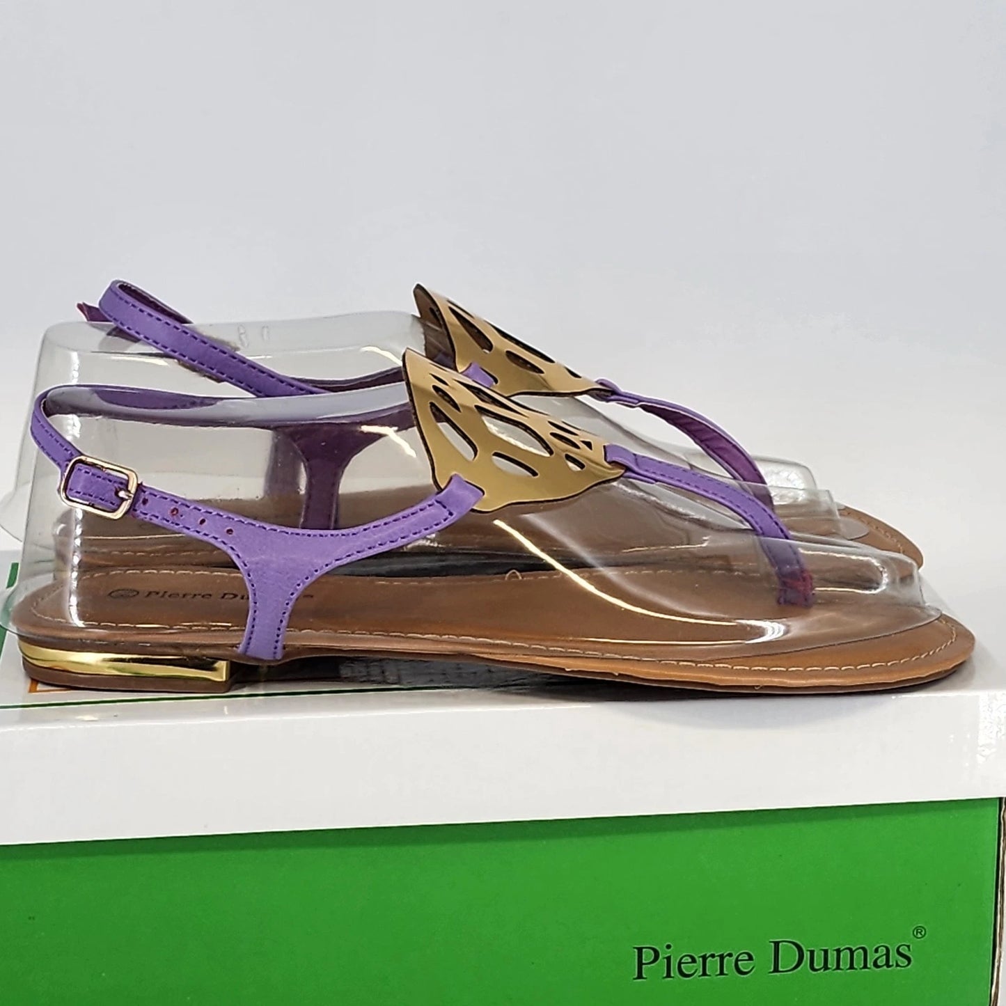 Pierre Dumas Lavender T Strap Sandals Womens Size 8.5