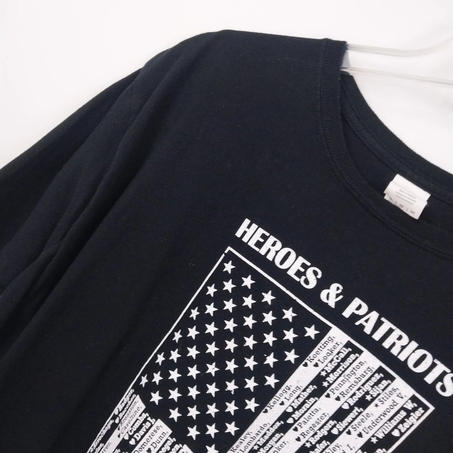 Gildan Heroes Patriots Jeep American Flag T Shirt Black XL Tee
