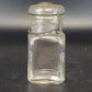 Hazel Atlas Half Pint Square Canning Jar Wire Bail Lid Clear Glass 5" Vintage