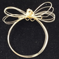 Gold Tone Wire Angel Brooch Pin w Faux Pearl Head Vintage 1990s Christmas Motif