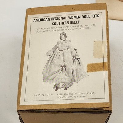 Southern Belle Doll Kit by Yield House Inc Head Arms Legs Body Fabric & Pattern