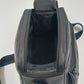 Kalimar Black Leather Camera Bag 10"x7"x7" Side Pockets & Shoulder Strap Vintage