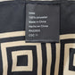 Totes Square Scarf Black Beige Geometric Print 27" Polyester Shawl Wrap China