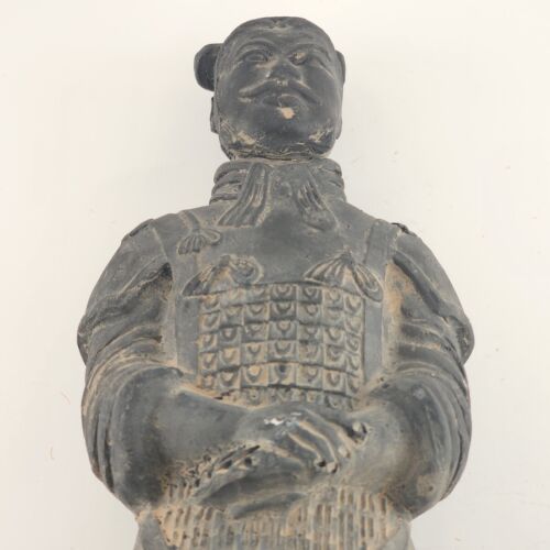 Emperor Qin Shi Haung Chinese Soldier Large 14" Statue Clay Terracotta Warrior