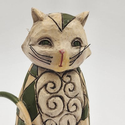 Jim Shore Heartwood Creek Felicity Cat Figurine Patchwork Quilt 6.5" China