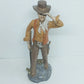 Atlantic Mold Cowboy Figurine 24in Ceramic Statue Rifle Revolver Western Vintage