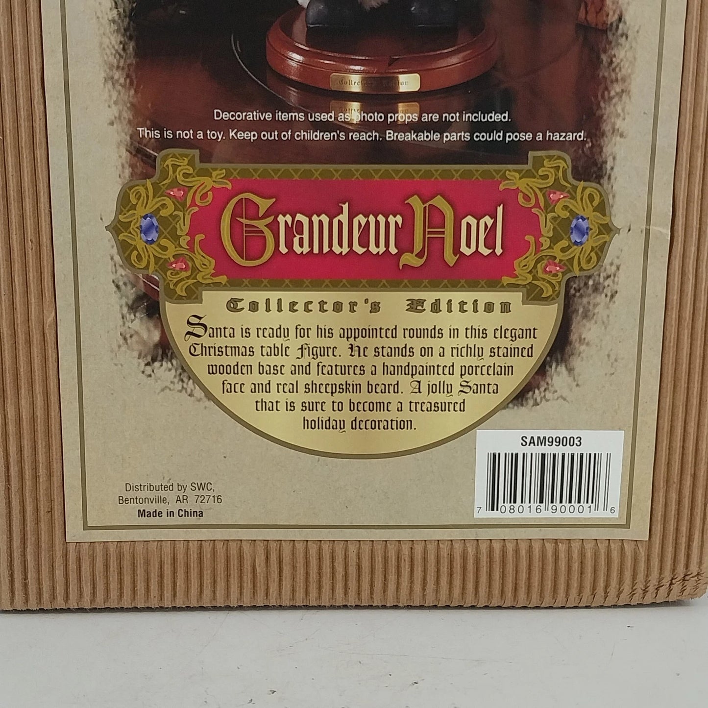 Grandeur Noel Santa Claus Figurine 16" #4132 Collector's Edition 1999 w/ Box