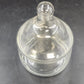 Clear Glass Apothecary Candy Jar Canister Pointed Finial Lid 5.5" Wide Base Vtg