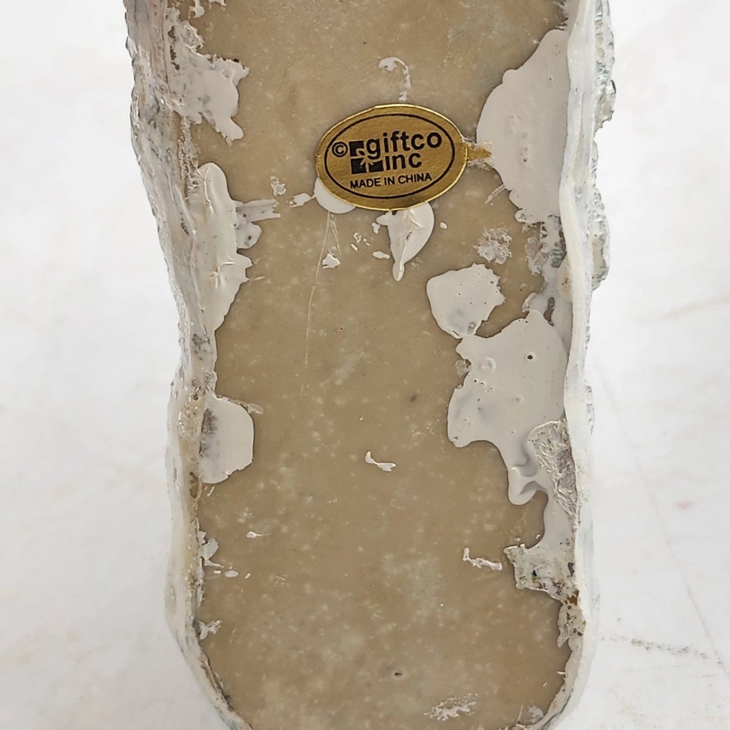 Giftco Glitter Snowmen Skiing Candle Holder Resin Original Box No Taper Candle