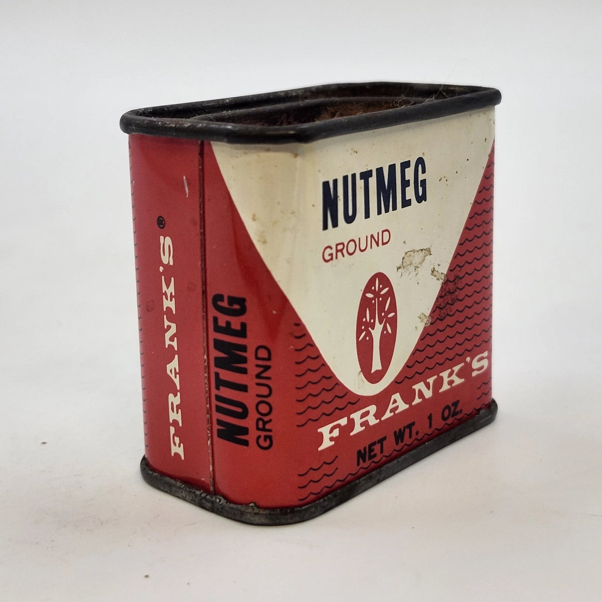 Frank's Dove Brand Ground Nutmeg 1 Oz Spice Tin Cincinnati Ohio Vintage