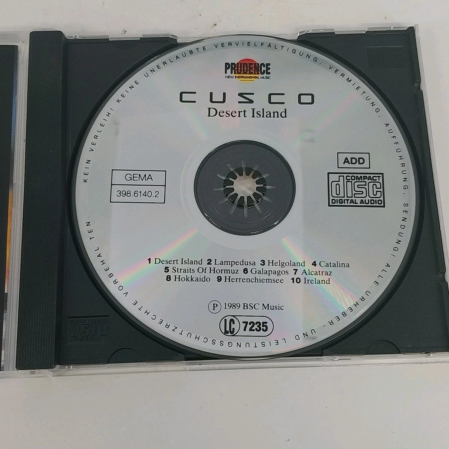 Cusco Desert Island CD 1989 Prudence Ambient New Age Electronic Prog Rock