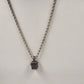 Silver Tone Rope Chain with Prayer Box Cross Design Charm Pendant 12" Necklace