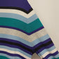 Lands' End Supima Cotton Cardigan Sweater Women Large 14-16 Blue Striped Button