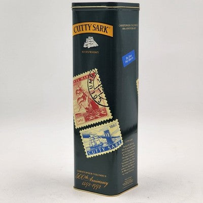 Cutty Sark Empty Whisky Tin 750ml Christopher Columbus 500th Anniversary Scots