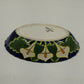 Talavera Calla Lilies Mexico Hand Painted Oval Bowl Art Pottery Signed Mexico Q