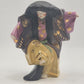 Japanese Traditional Theater Dance Kabuki Figure 9.5"Ceramic Fresolone Mold 1972