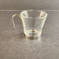 Set of 3 Unbranded Espresso Cups Glass with Detachable Steel Handles Vintage