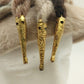 Aloska Cloche Beige Hat w Brown Black Tan Twisted Rope Trim & Gold Tone One Size
