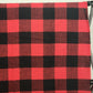 Oversized Tartan Scarf Shawl Red Black Plaid Large Buffalo Check Wrap 78"x27"