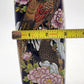 Kutani Interpur Peacocks Floral Vase Cobalt Blue & Gold Trim Japan 9.25”