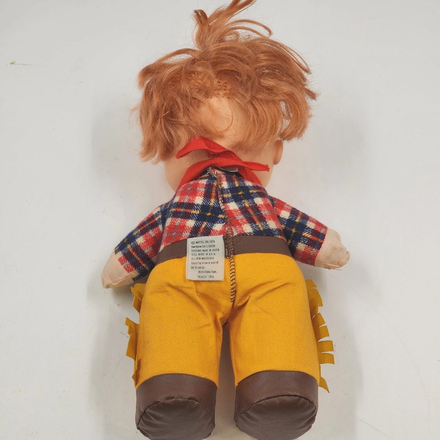 Cowboy Doll 14" by Mattel Love Notes Bucky Musical Squeeze Original Works 1974