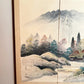Toyo Japan Byobu 4 Panel Sansuiga Landscape Brass Trim Wall Screen 66x36 Hangers