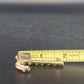 Candy Cane Christmas Brooch Pin Gold Tone Red Green Enamel 2" Holiday Vintage