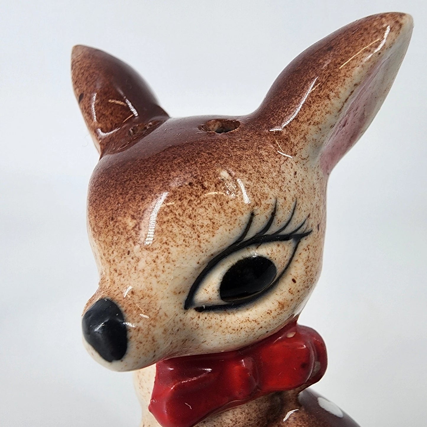 Spotted Fawn Deer Salt & Pepper Shakers Japan Ceramic Mid Century Vintage 1950's