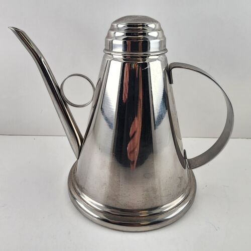 Stainless Teapot 18/10 Italy Vev INOX Tea Kettle Coffee Pot Vintage Missing Knob