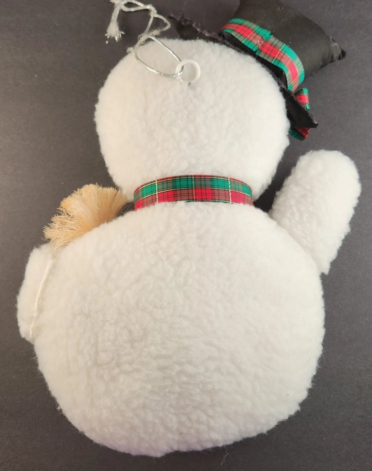 Handmade Wall Hanging Christmas Decorations Santa Claus and Snowman w Hat & Tie