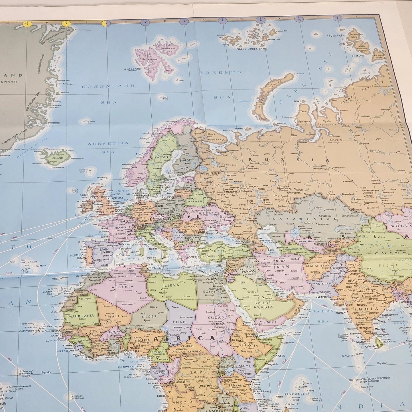 Hammond World Map Collector Series 50x38 Political Flags Poster