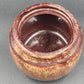 Loose Tobacco Jar Vintage Humidor Brown Ceramic w Wood & Brass Lock and Lid 6"h