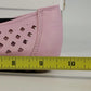Tory Klein Flats Sandals Pink Peep Toe Bow Laser Cut Women's 8 China