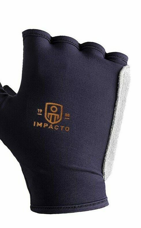 Impacto 523 24 Fingerless Anti Impact Glove Liner Leather Pad