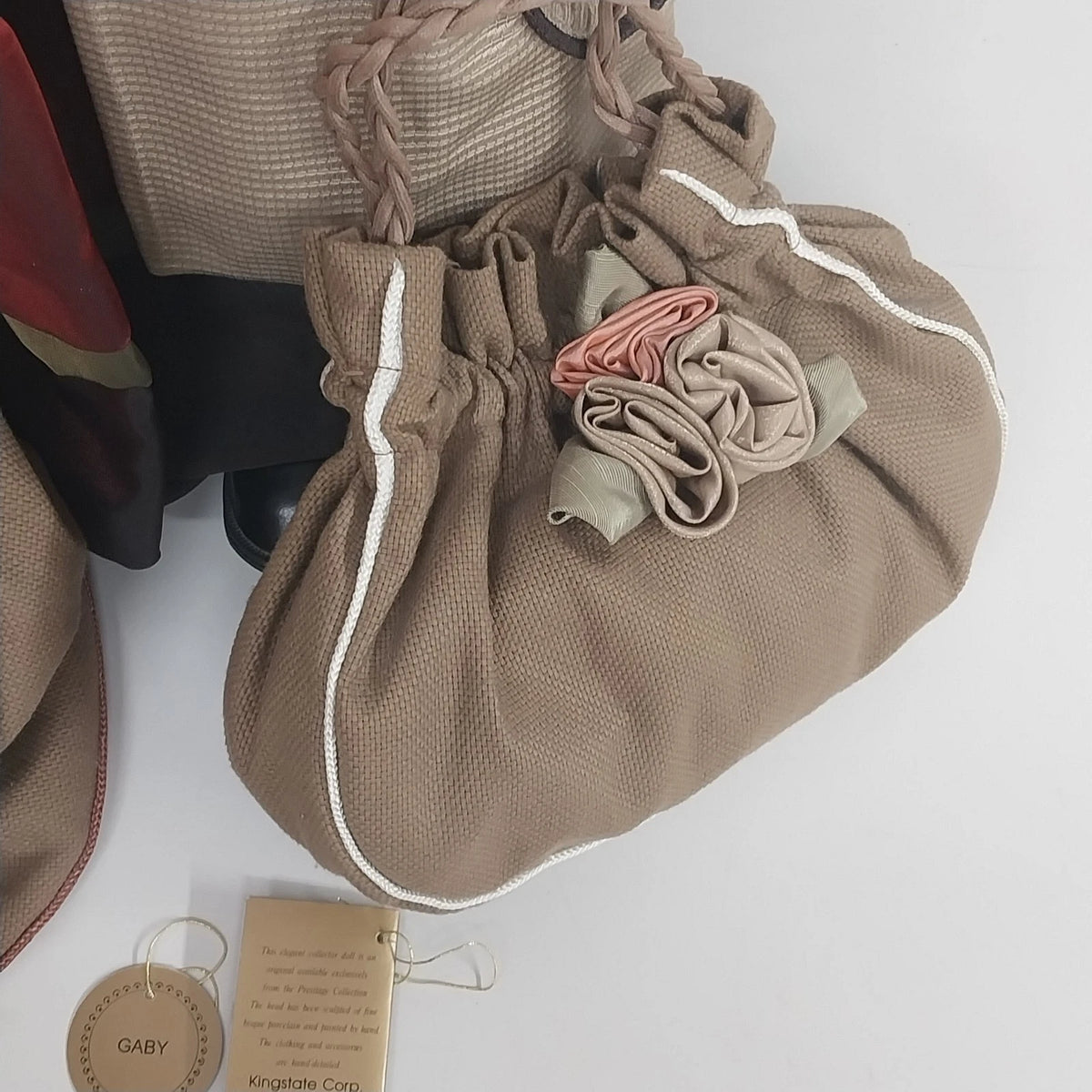 Kingstate Gaby Porcelain Doll 28" Prestige Collection w Hat & Bag LE 2304/3500