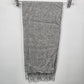 Charter Club 100% Cashmere Scarf Light Grey Heather Fringed Winter Luxury 10x62"