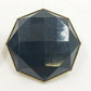 Gold Tone with Faceted Blacks Faceted Bead Octangle Clip On Earrings Jewelry