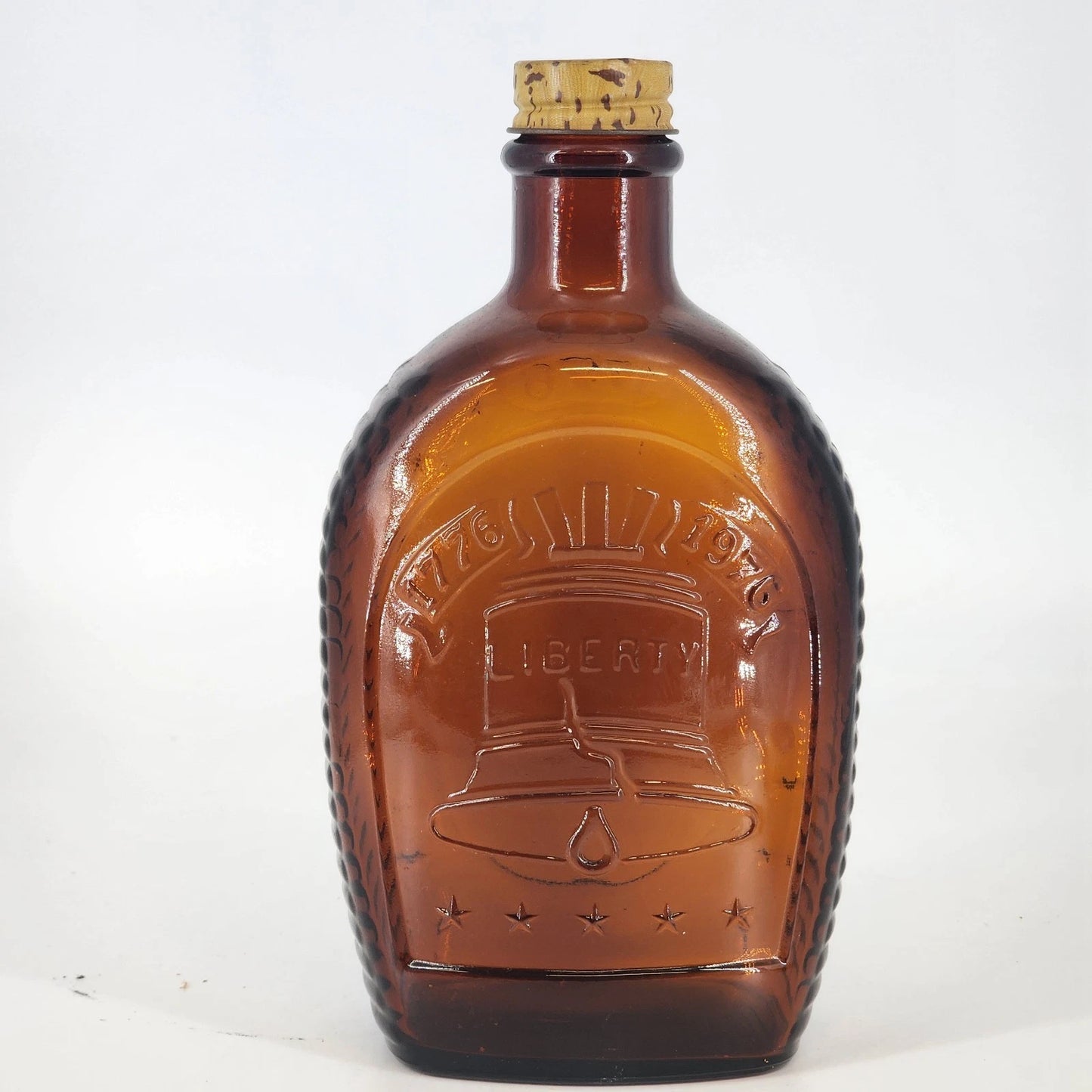 Log Cabin Bicentennial Syrup Bottle 1976 Liberty Bell