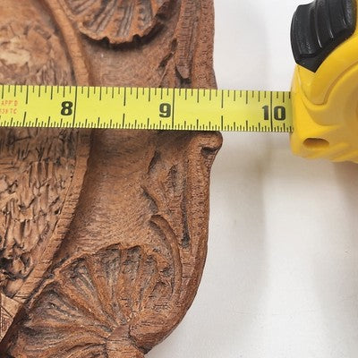 Germany Neuschwanstein Castle Vintage Hand Carved Wood Resin Wall Plate 9.5 "