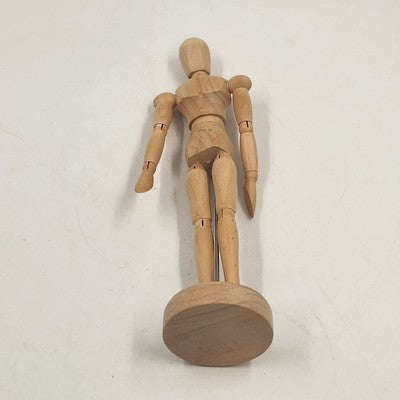 Natural Wooden Articulated Artist Model Gestalta Poseable Jointed Figure 8.25"
