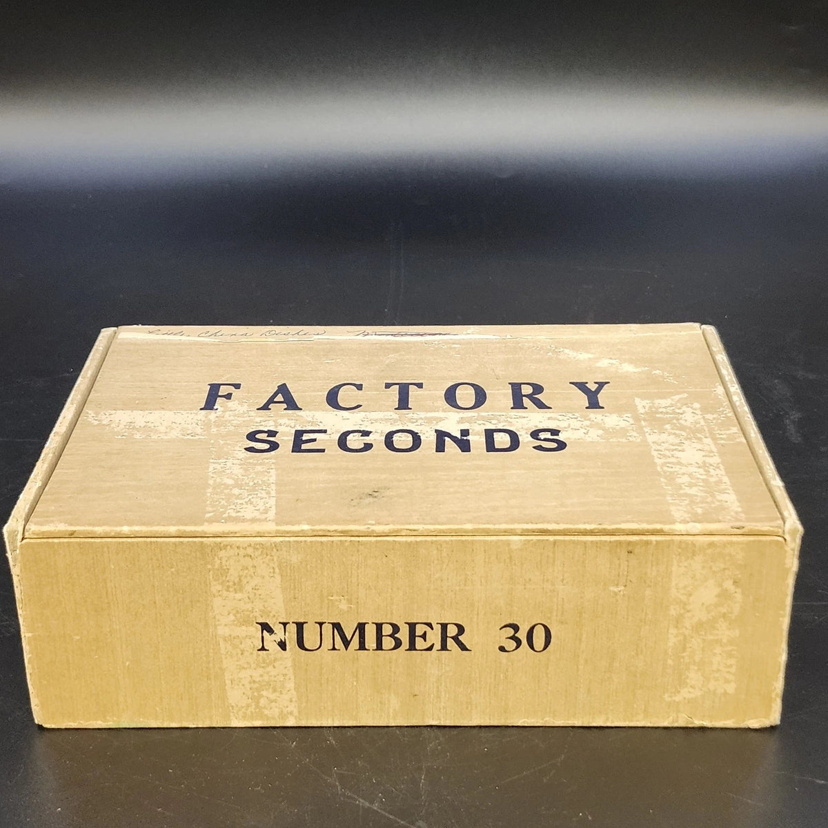 Factory Seconds Number 30 Empty Cigar Box Cardboard Hinged Storage 8.5" Vintage