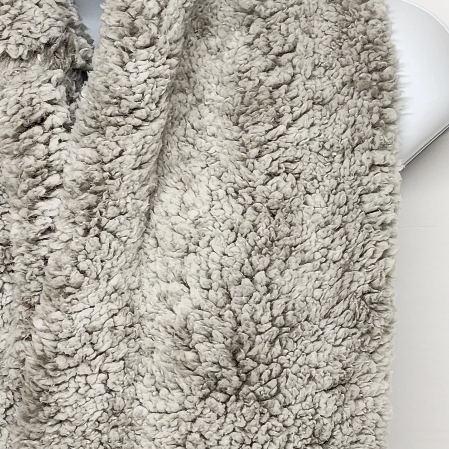 Sherpa Infinity Scarf Gray Plush Winter Neck Cowl 33"x8" Faux Fur Warm Loop Wrap